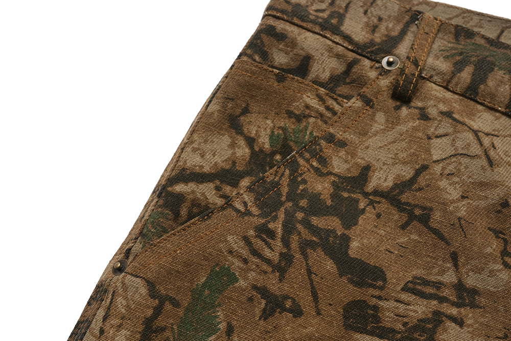 Vintage Brown Twig Print | Cargo Pants