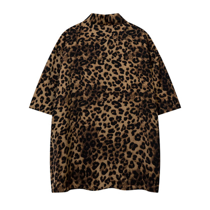 "Leopard Print Short Sleeve" T Shirt - Santo 