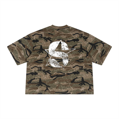 Unisex Boxy Camo Print T-Shirt