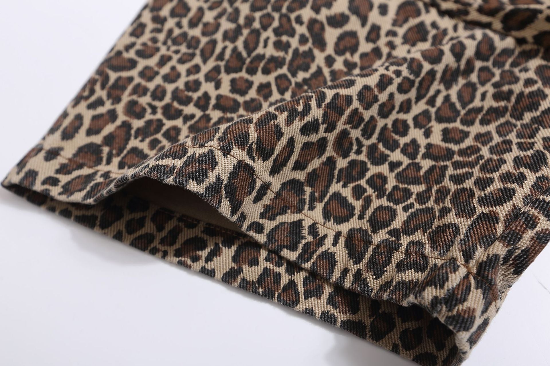 Leopard | Vintage Patch Denim Polo T Shirt