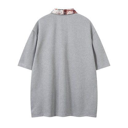 Patchwork Collar Design | Polo Shirt - Santo 