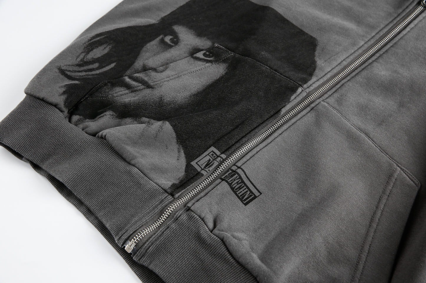 Portrait Graphic | Zip-Up Hoodie - Santo 