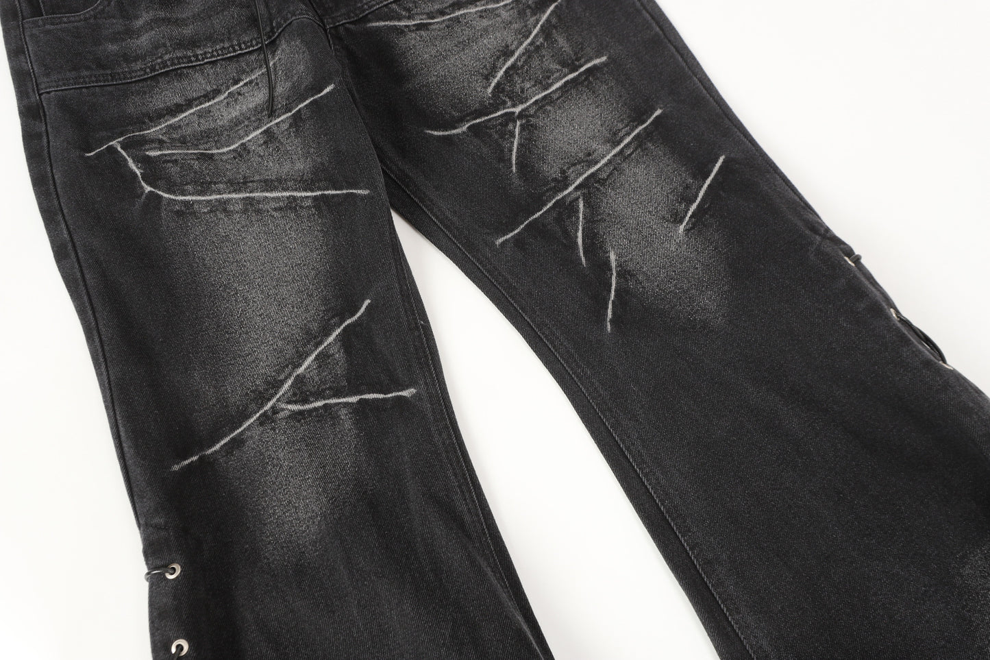 Lace-Up Destroyed | Stacked Jeans - Santo 