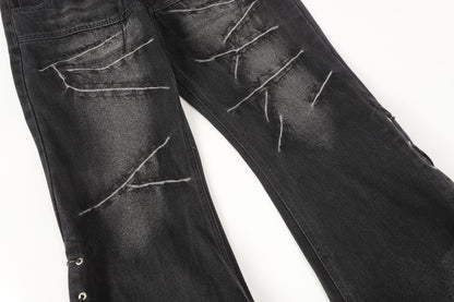 Lace-Up Destroyed | Stacked Jeans - Santo 