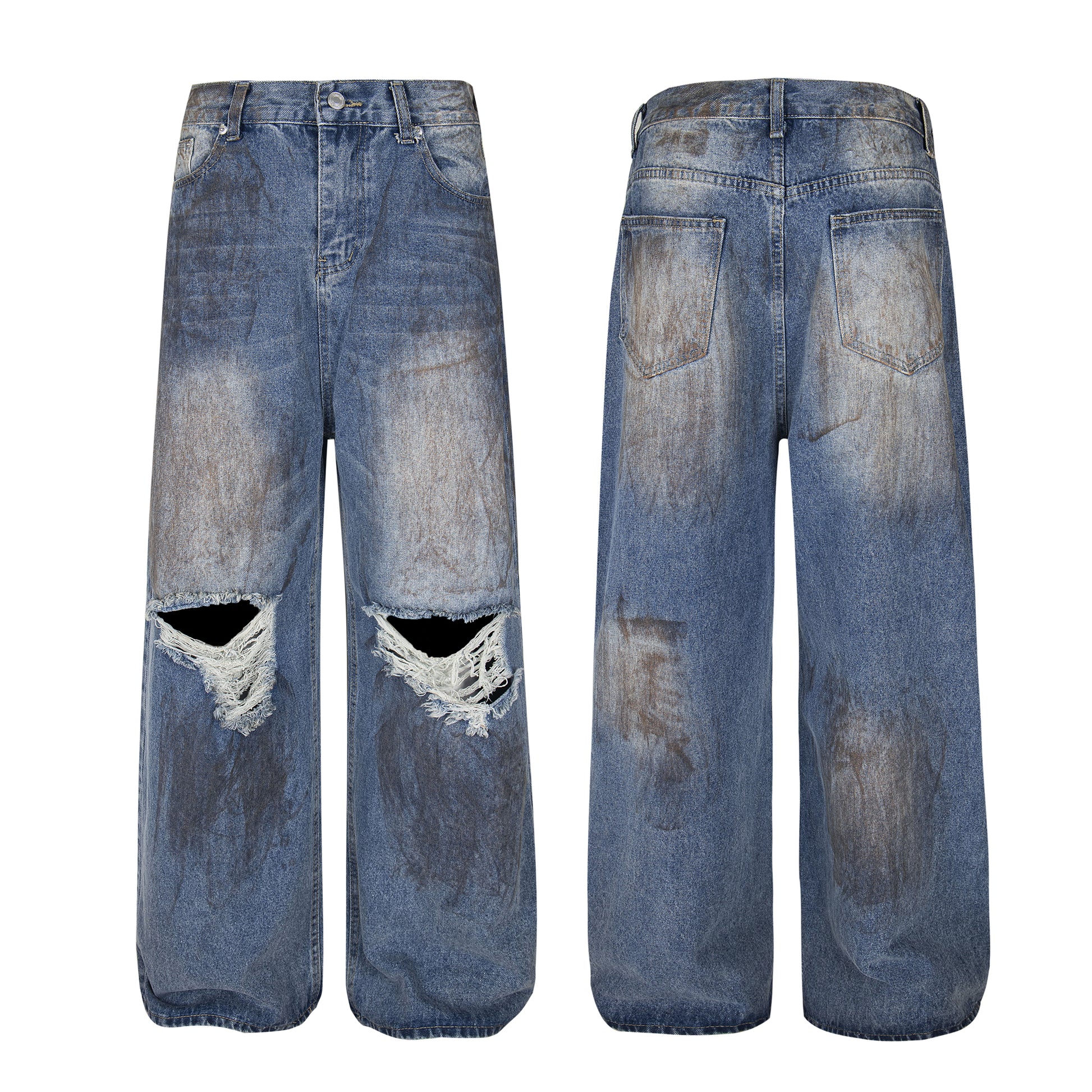 Destroyed Dirty Wash | Denim Jeans - Santo 