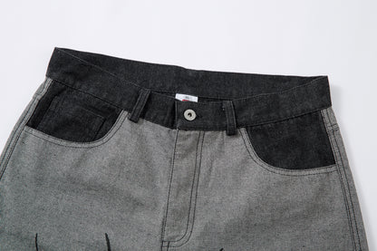 Tribal Flame Print | Baggy Jeans - Santo 