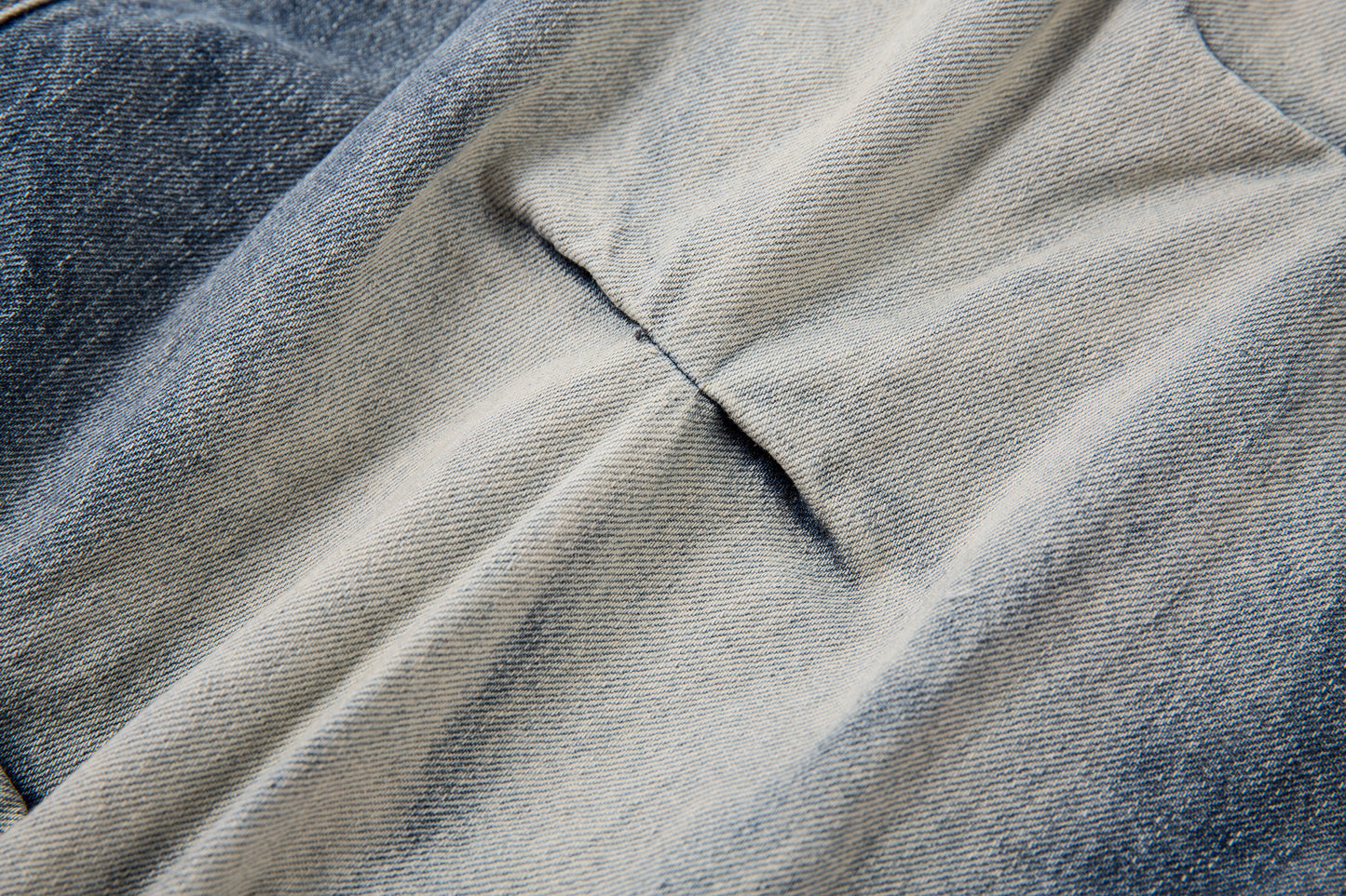 Washed Grid Pleat | Denim Jeans - Santo 