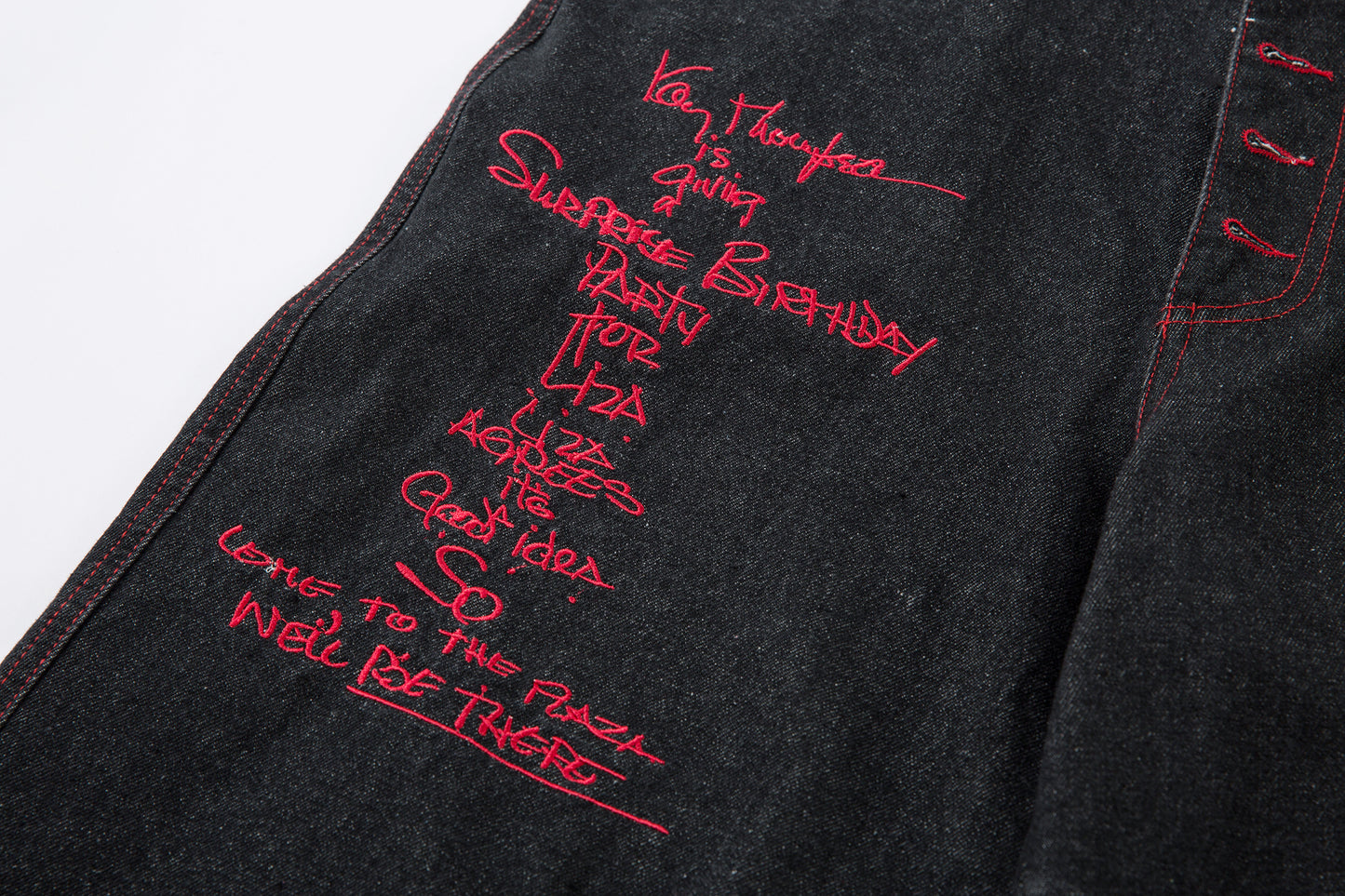 Iron Cross Embroidered | Baggy Jeans - Santo 