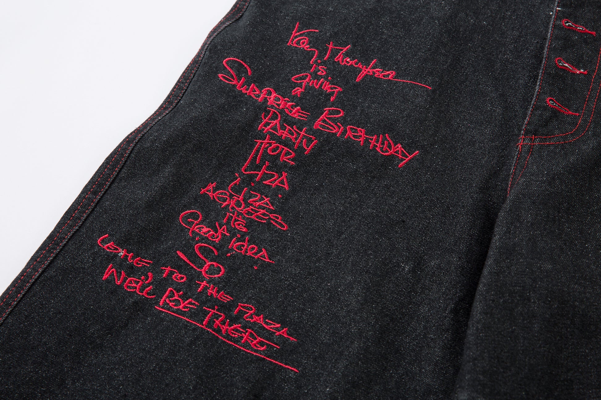 Iron Cross Embroidered | Baggy Jeans - Santo 