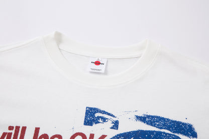 Oversized Eyes Print | Street Sweatshirt - Santo 