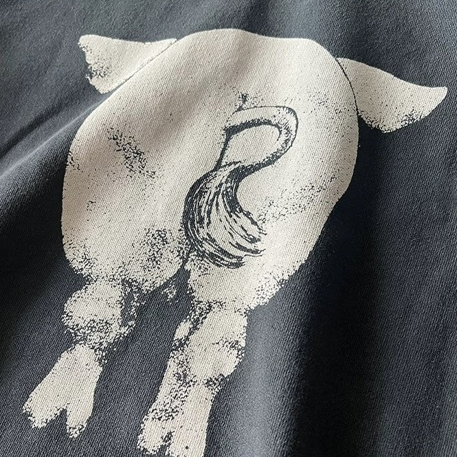 Cowboy Pig Print | Oversized Zip Up Hoodie - Santo 