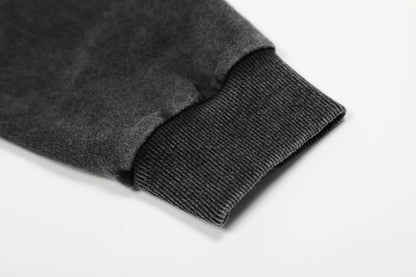 Asymmetry | Washed Zip Up Hoodie - Santo 