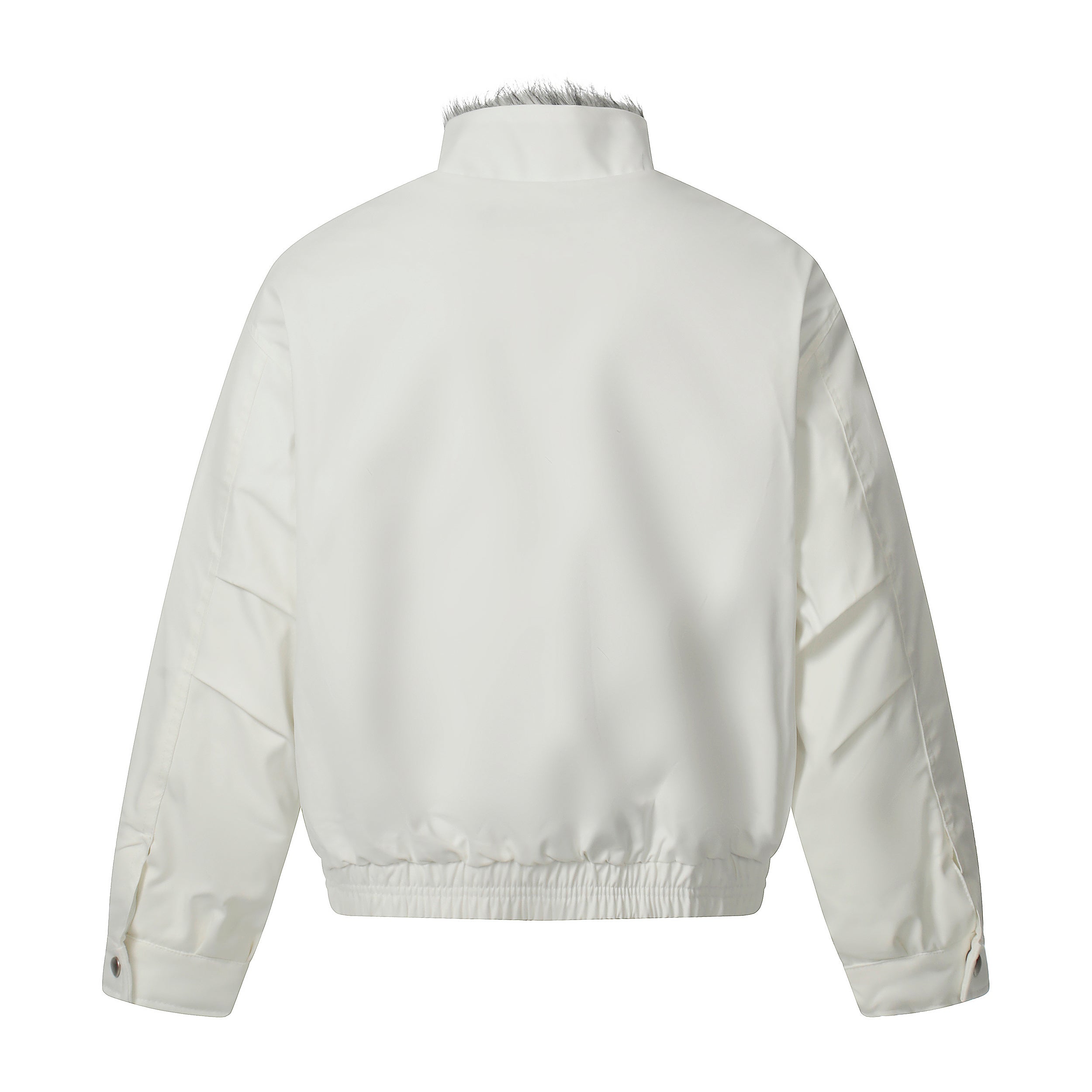 Furry Fright | Skelett-Stickerei Winterjacke