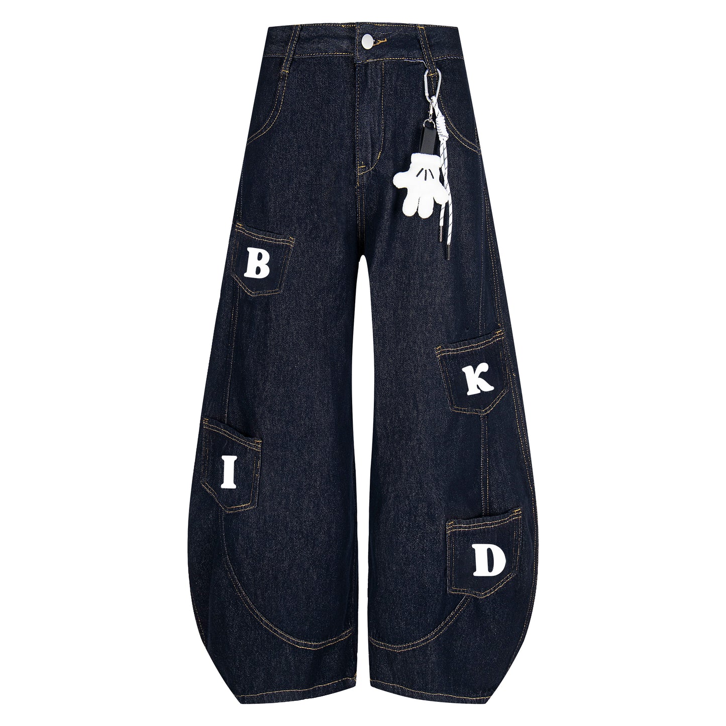 URBAN KID | Wide-Leg Denim Pocket Pants - Santo 