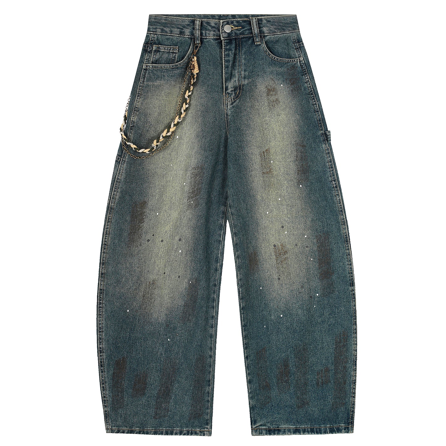 Midnight Fade | Oversized Vintage Wash Jeans - Santo 