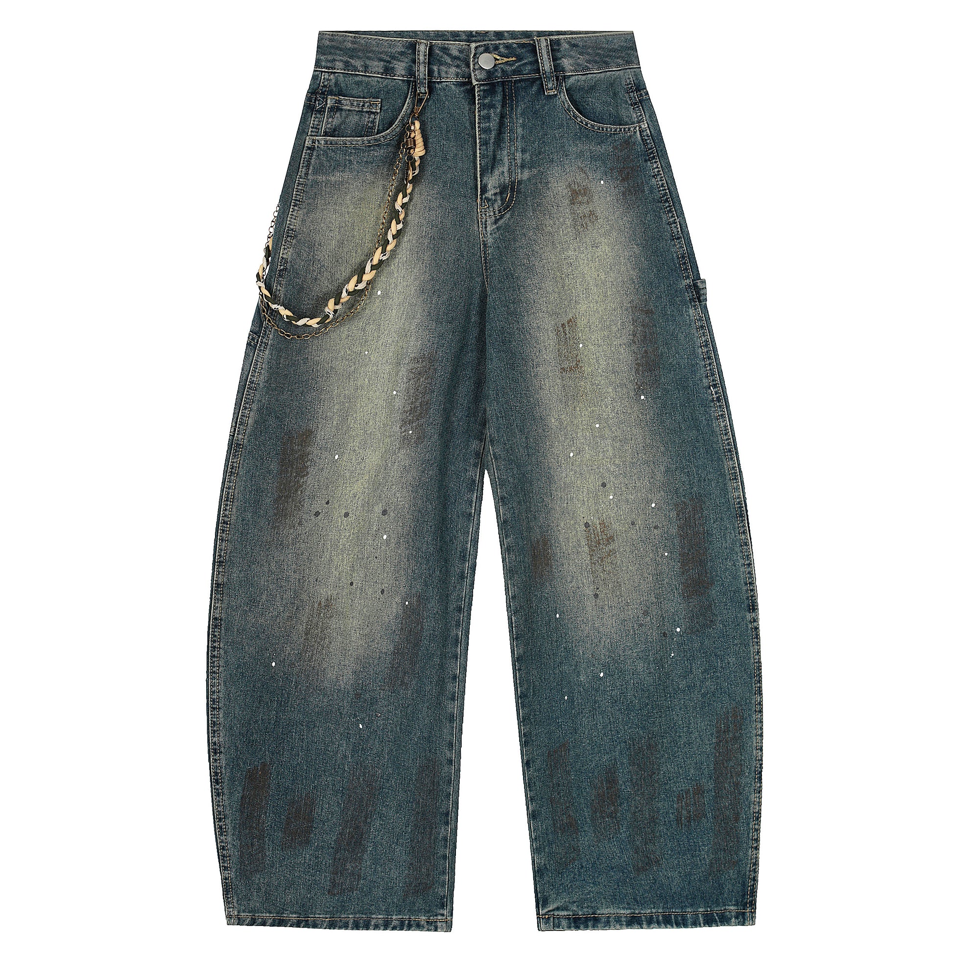 Midnight Fade | Oversized Vintage Wash Jeans - Santo 