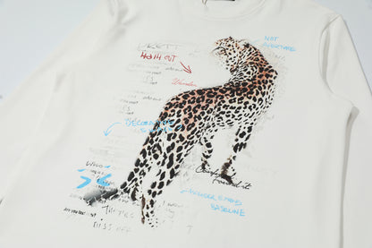 Graffiti Leopard | Long Sleeve Graphic Tee