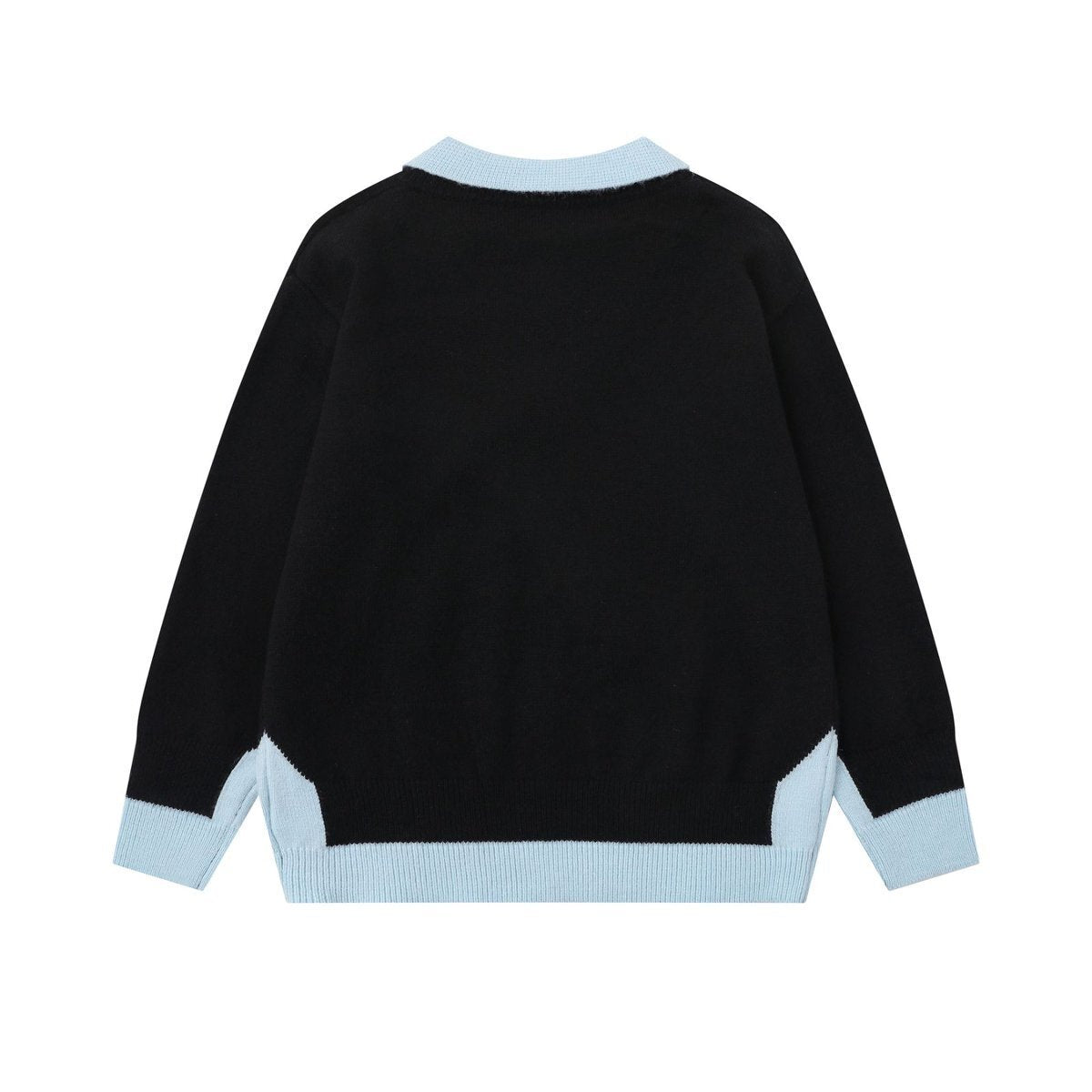 Classic Line | Contrast Collar Knit Polo Sweater - Santo 