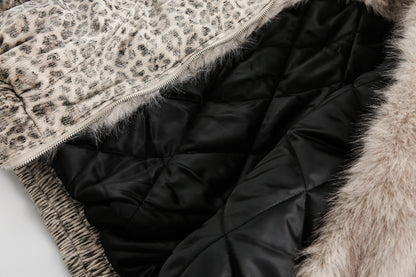 Leopard Patterned / Faux Fur Jacket