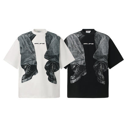 3D Trompe L’Oeil Graphic Short Sleeve T-Shirt