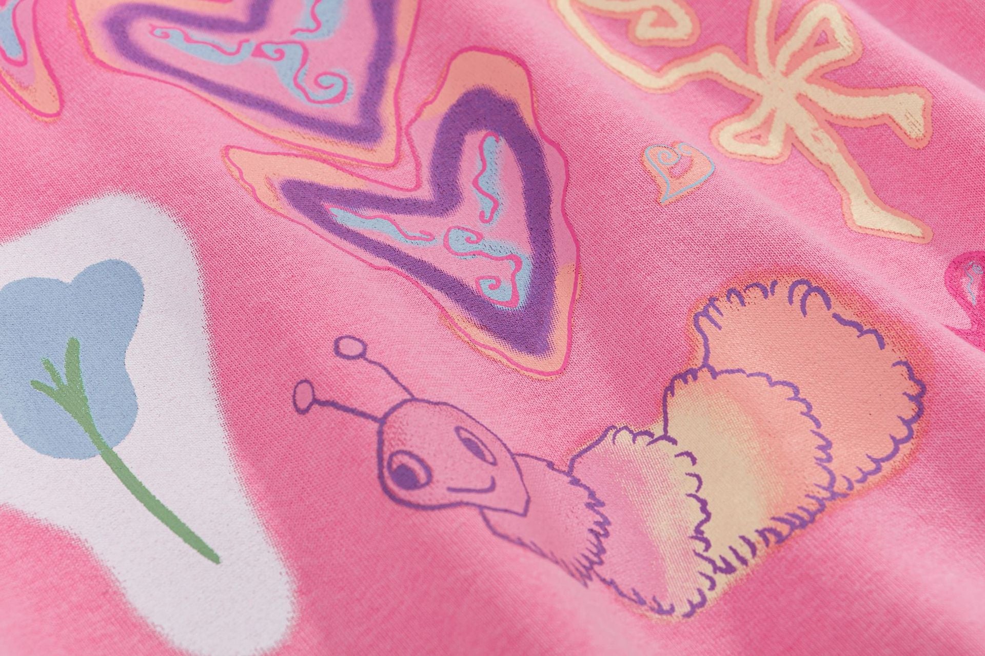 Charming Wash | Sweat à capuche surdimensionné délavé à imprimé graphique