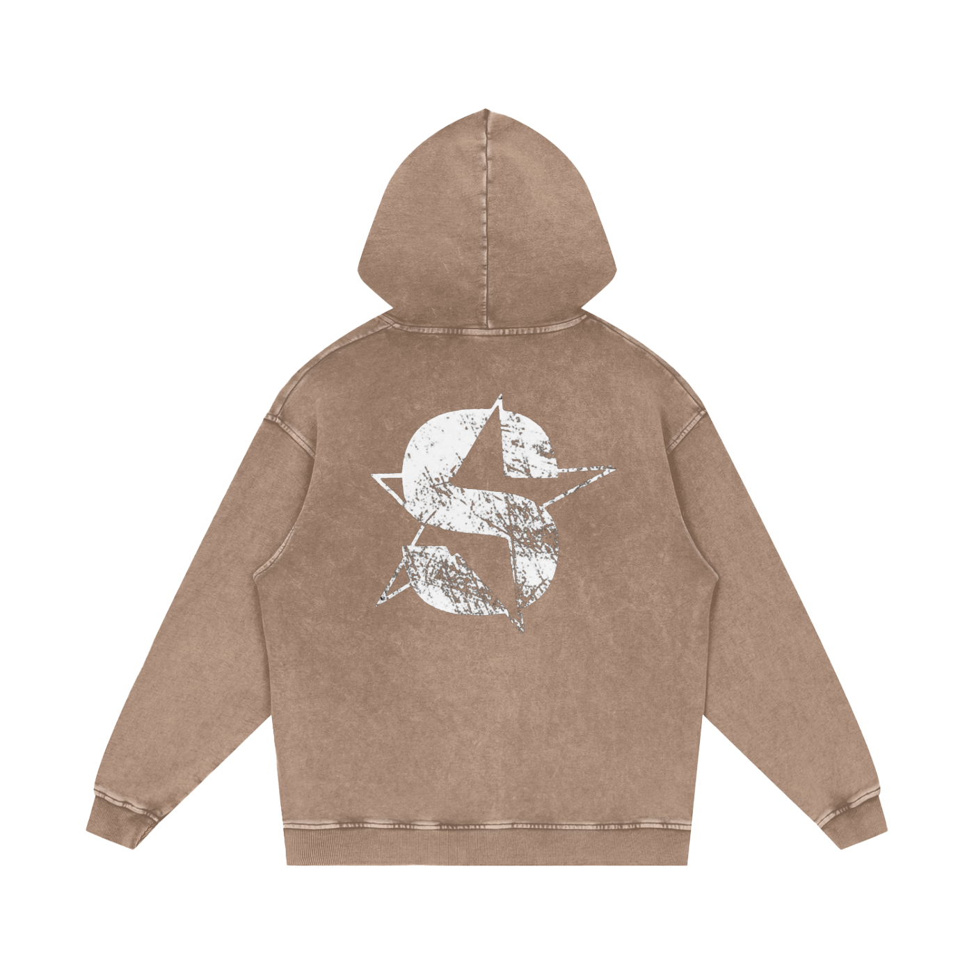 Snow Washed Loose Cotton Hoodie
