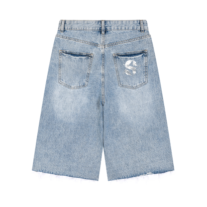 Men’s Vintage Wide Leg Denim Shorts