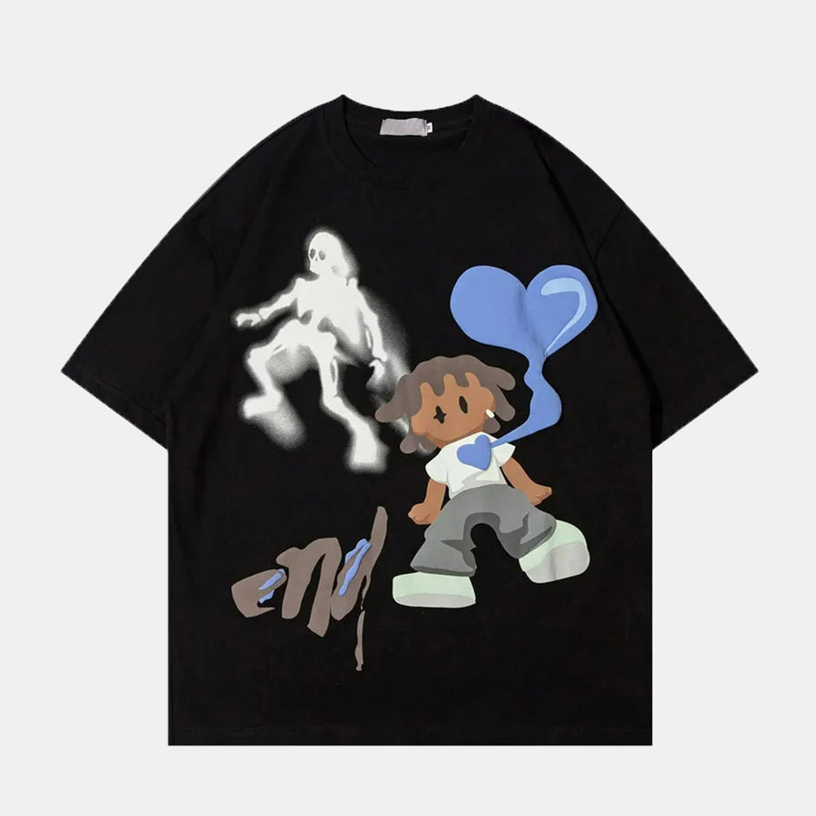 Graffiti | Reine Baumwolle T-Shirt in Übergröße