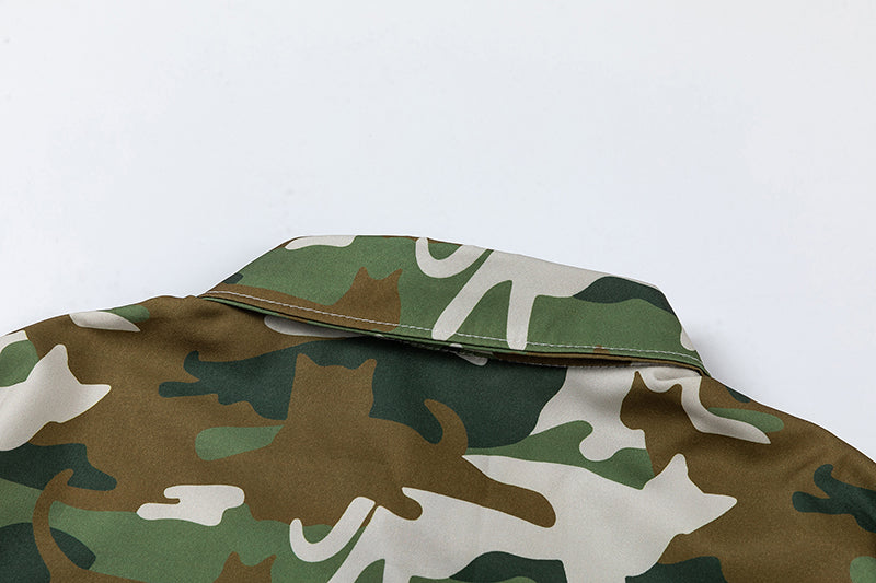 Camouflage | Button Polo T-Shirt