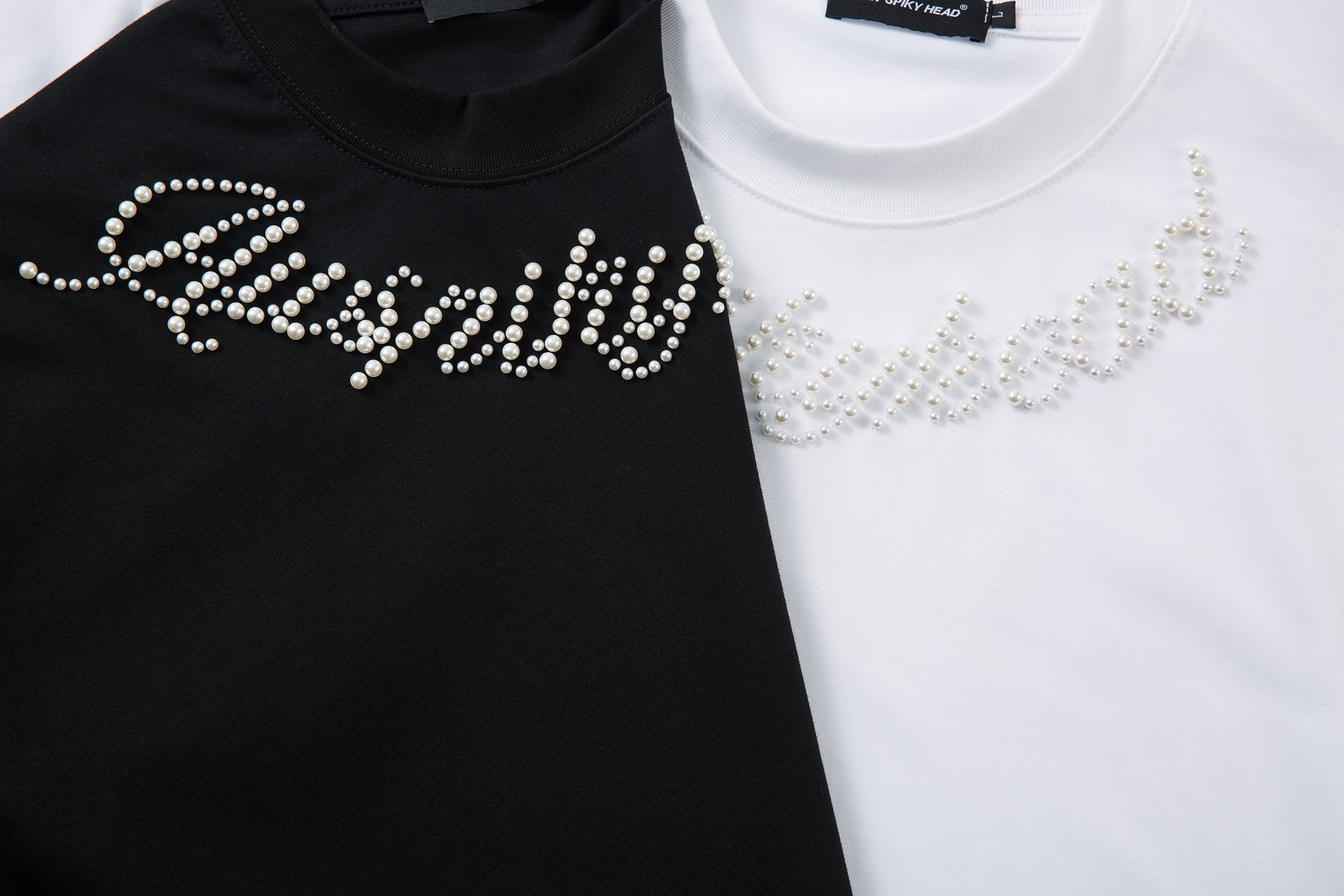Men's Oversized Cotton T-Shirt | Rhinestone Details