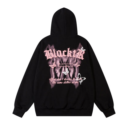 Gothic Butterfly Print | Oversized Hoodie - Santo 