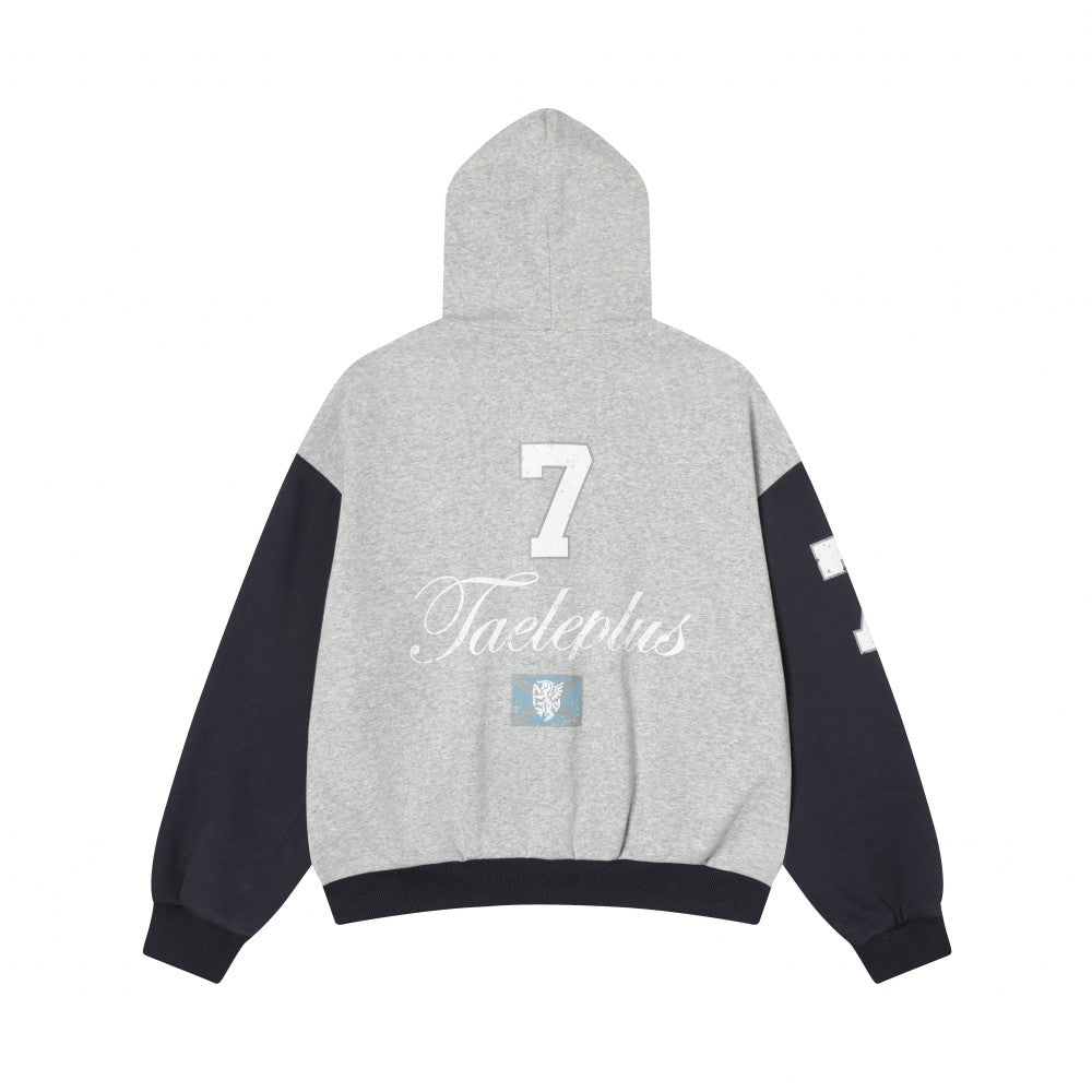 Retro Horse Varsity | Oversized Zip Up Hoodie - Santo 