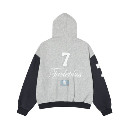 Retro Horse Varsity | Oversized Zip Up Hoodie - Santo 