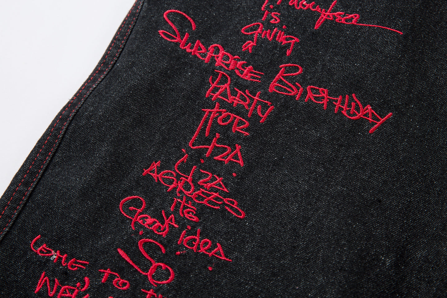 Iron Cross Embroidered | Baggy Jeans - Santo 