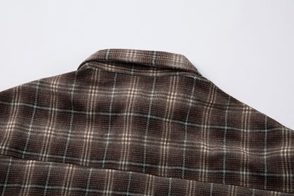 Vintage Plaid Contrast | Layered Sweatshirt - Santo 