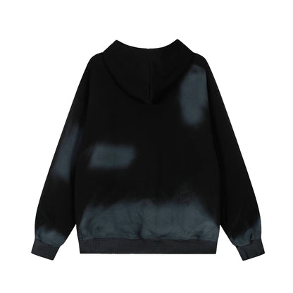 Graffiti Print | Oversized Zip Up Hoodie - Santo 