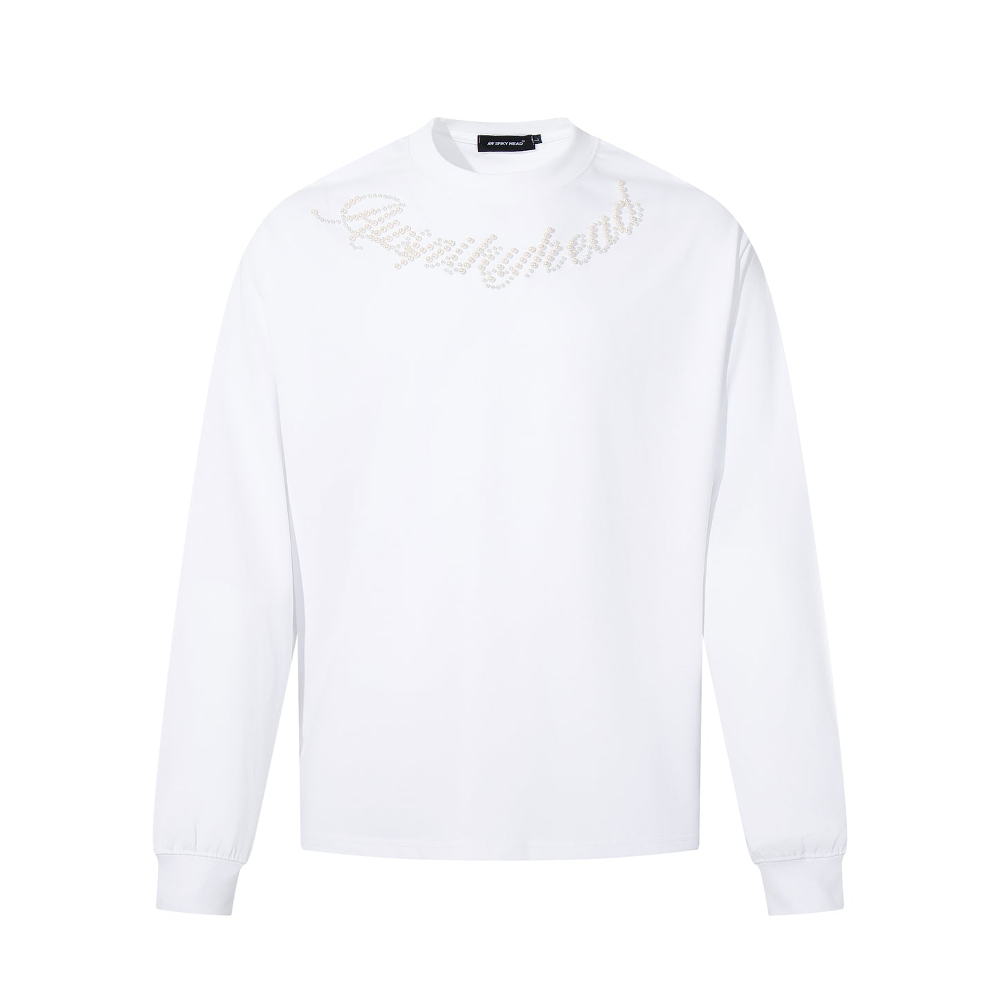 Pearl Letter | Long Sleeve T-Shirt - Santo 