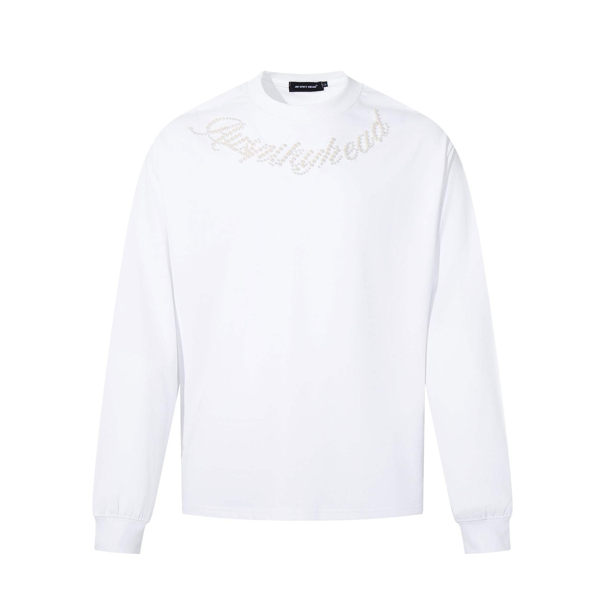 Pearl Letter | Long Sleeve T-Shirt - Santo 