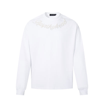 Pearl Letter | Long Sleeve T-Shirt - Santo 