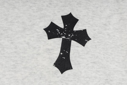 Gothic Cross Print | Zip Up Hoodie - Santo 