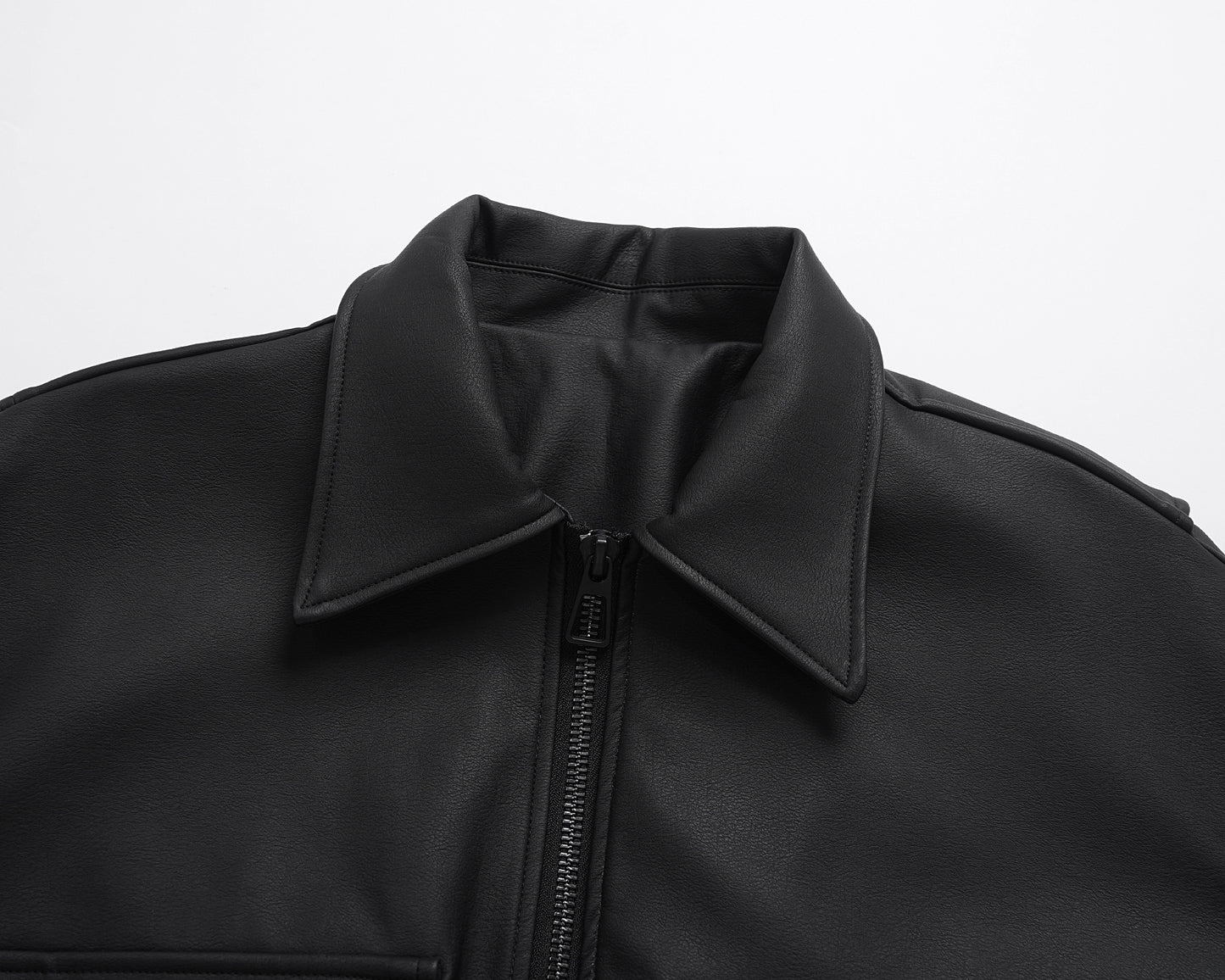 Black Essential | Faux Leather Jacket - Santo 