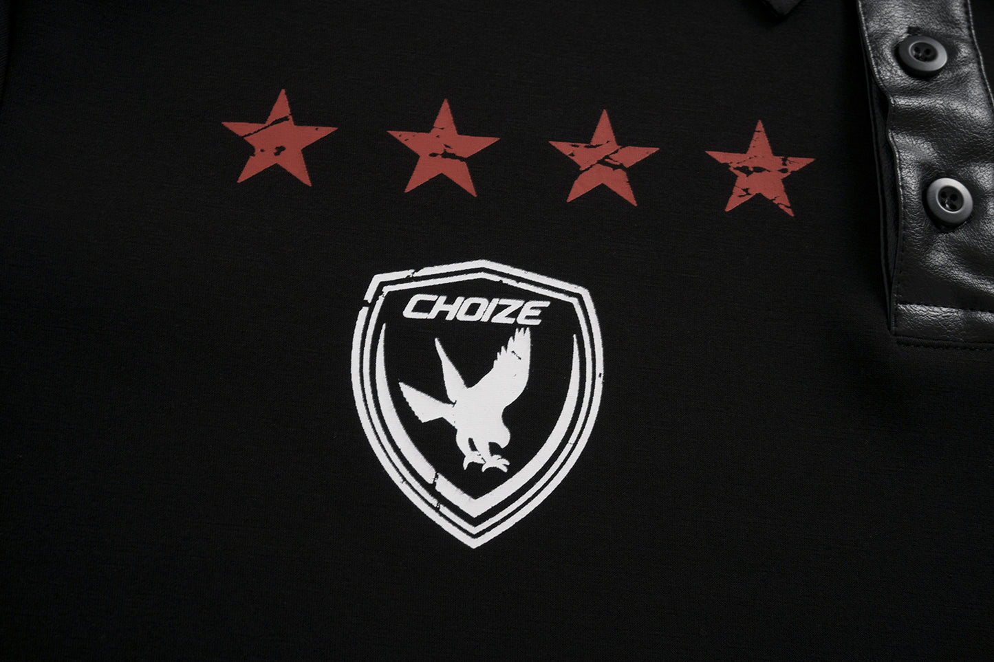 Star Print Patchwork | Leather-Neck Sweatshirt - Santo 