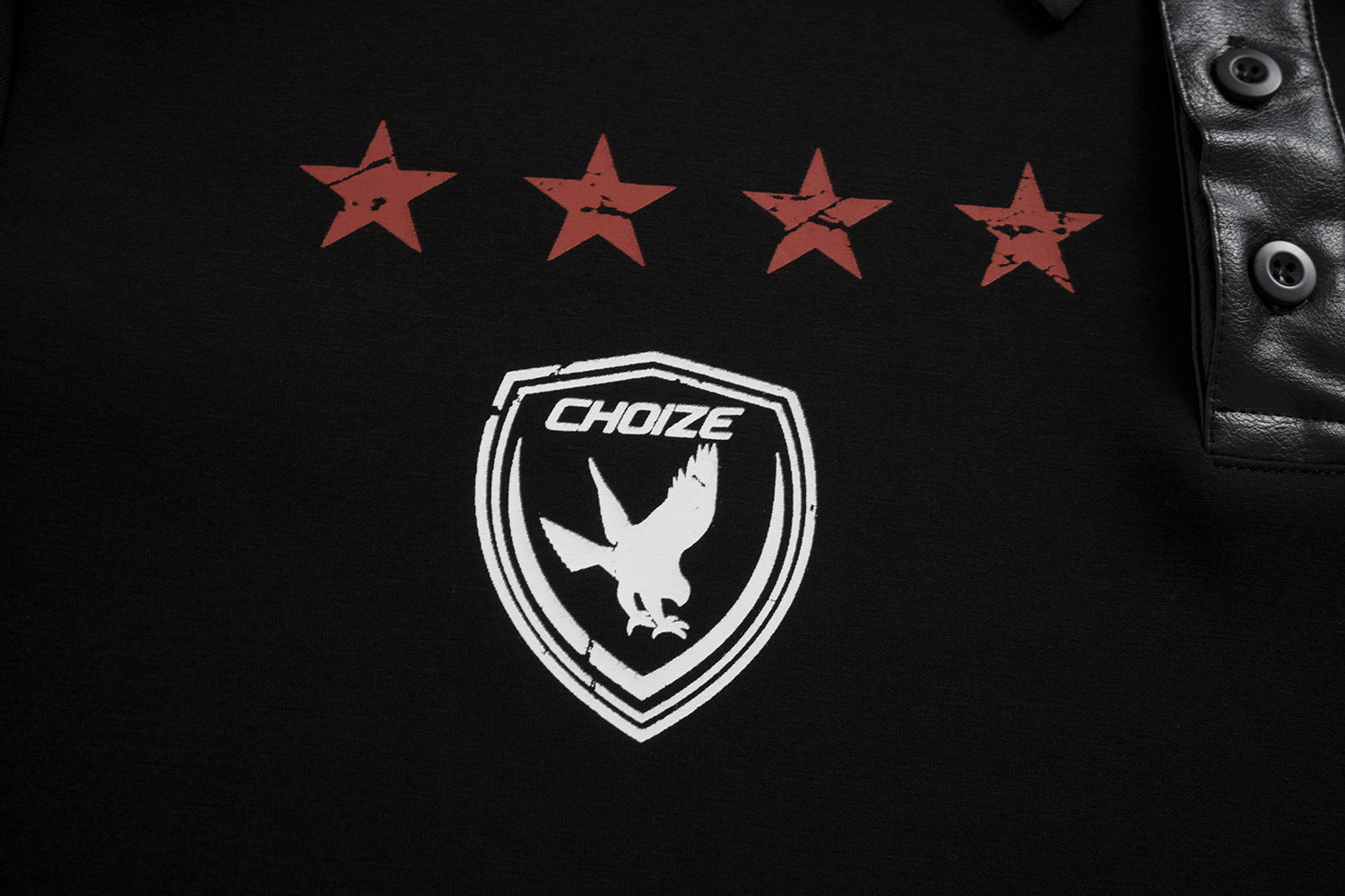 Star Print Patchwork | Leather-Neck Sweatshirt - Santo 