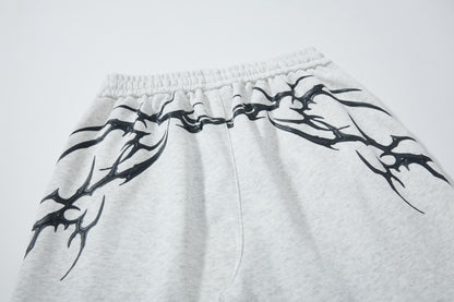 Barbed Flame Print | Graphic Sweatpants - Santo 