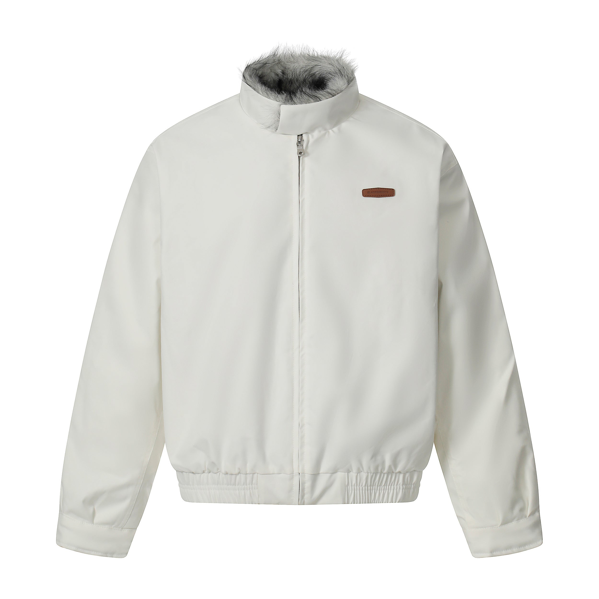 Furry Fright | Skelett-Stickerei Winterjacke