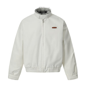 Furry Fright | Skelett-Stickerei Winterjacke