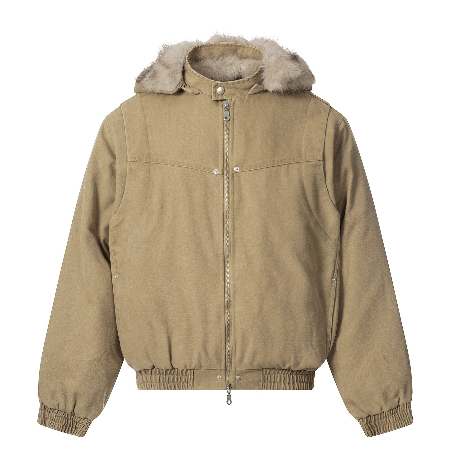 Denim Textured | Fur Streetwear Jacket