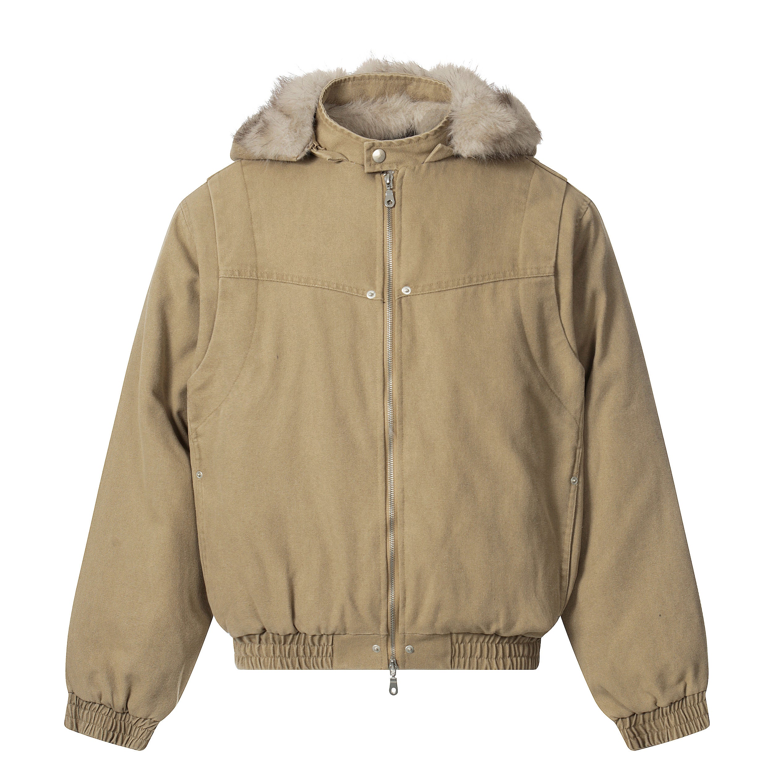 Denim Textured | Fur Streetwear Jacket