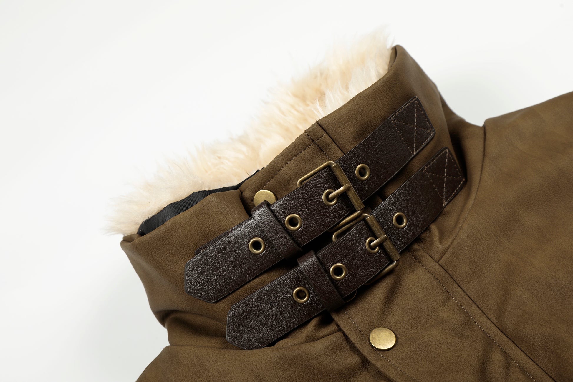 Vintage Pocket | Padded Suede Jacket - Santo 