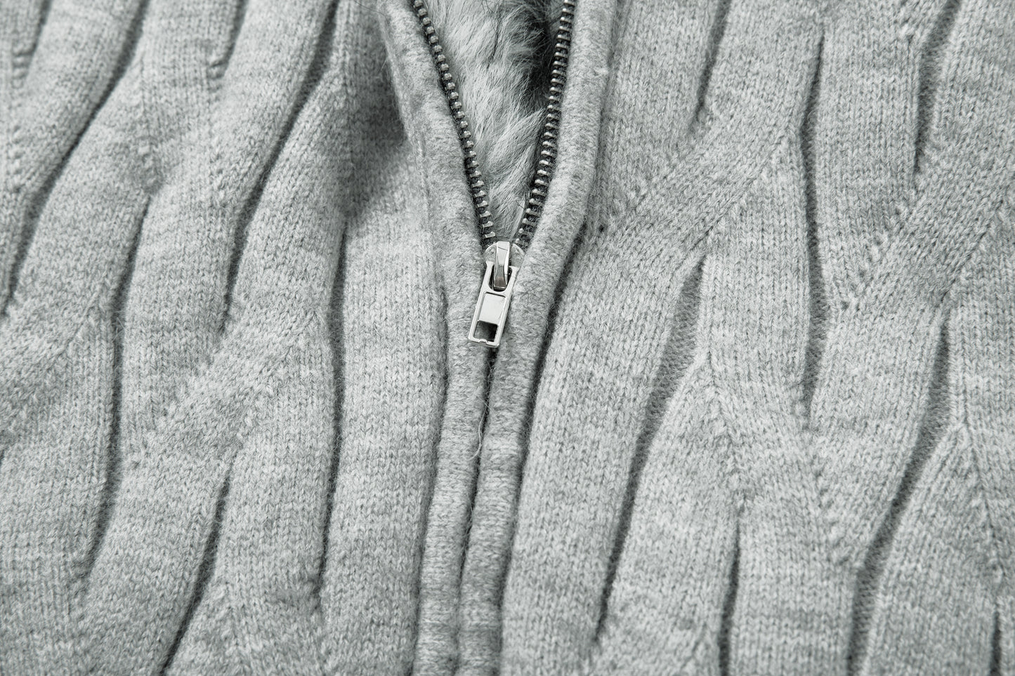 Textured Fleece | Knit Zip Jacket